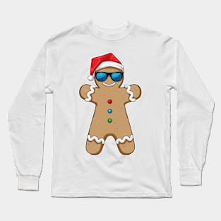 Gingerbread man Christmas Sunglasses Long Sleeve T-Shirt